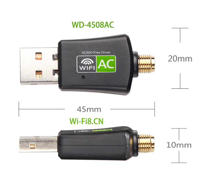 WD-4508AC 600Mbps dual band driverless wireless adapter